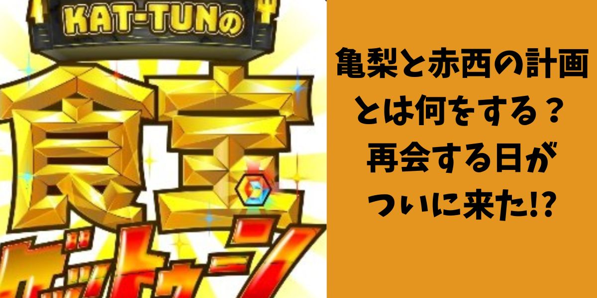 亀梨と赤西の計画とは何をする？再会する日がついに来た!?